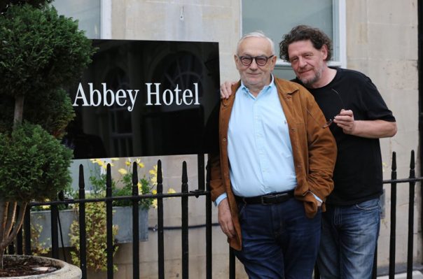 Pierre Koffmann and Marco Pierre White outside the Abbey Hotel, Bath_preview