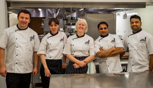 L-R Istvan, Elisabeth, Louise, Raju and Saravanan
