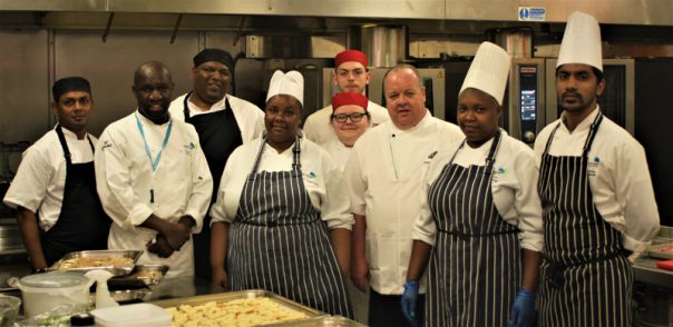 Cardiff and Vale College students with Andrew