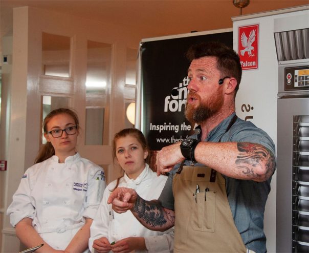 Mark with Baskingstoke College Students