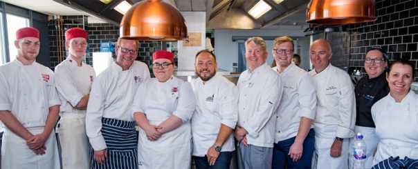 James with Coleg Gwent Students and Food Teachers Centre Teachers
